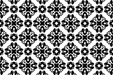 Siyah ve beyaz renkleri unsurları ile süsleme. U