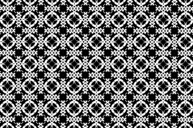 Siyah ve beyaz desenleri ile süsleme. D