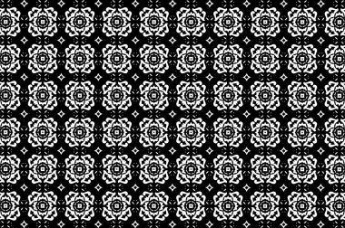 Siyah ve beyaz desenleri ile süsleme. T