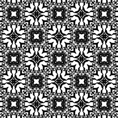 Siyah ve beyaz renkleri unsurları ile süsleme. U