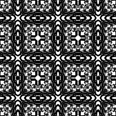 Siyah ve beyaz renkleri unsurları ile süsleme. W