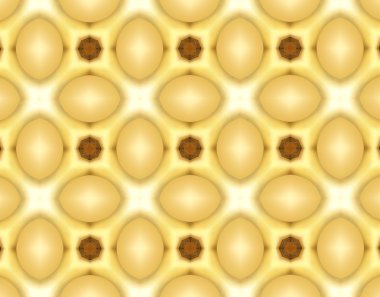 Açık kahverengi ve sarı renkleri unsurları ile süsleme. G