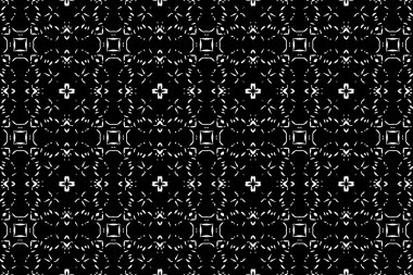 Siyah ve beyaz süsleme. K