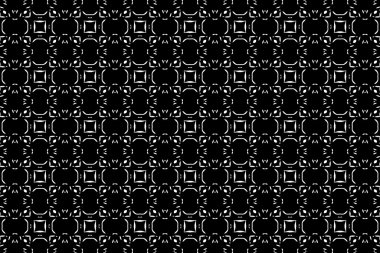 Siyah ve beyaz süsleme. H