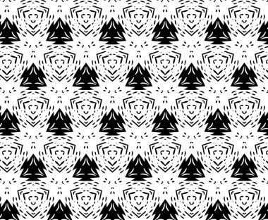 Beyaz ve siyah desenler. W