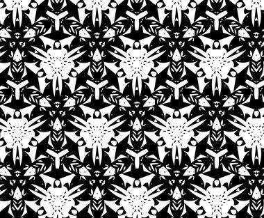 Siyah ve beyaz çizim. V