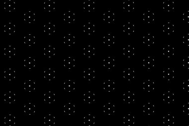 Siyah ve beyaz süsleme. U