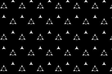 Siyah ve beyaz süsleme. Y