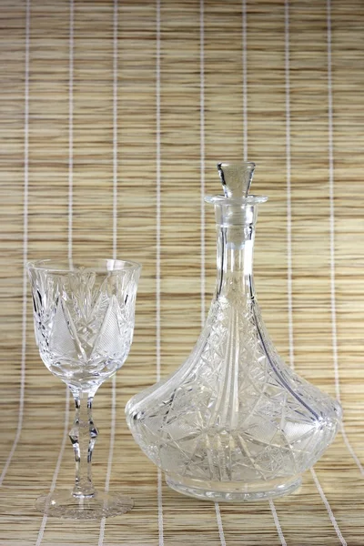 Verre à vin et carafe . — Photo