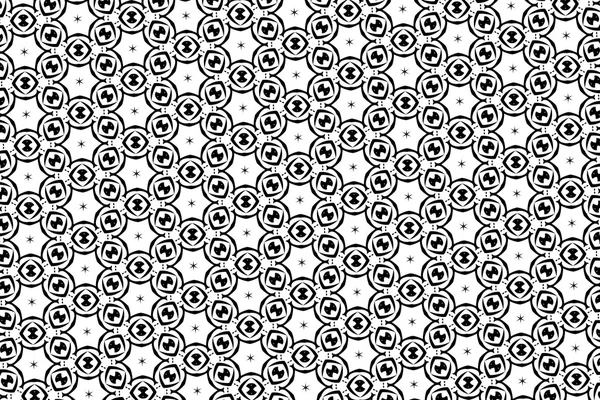 Prydnad med svart och vitt mönster. 1.7 — Stockfoto