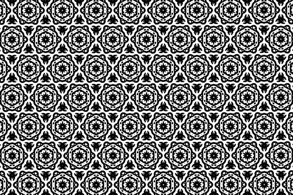 Ornament with black and white patterns. 1.35 — Stock Photo, Image