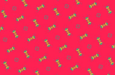 Kırmızı, yeşil ve sarı renkler ile süsleme. 3