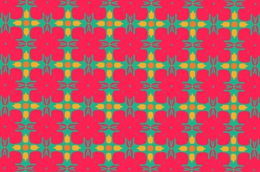 Kırmızı, yeşil ve sarı renkler ile süsleme. 8