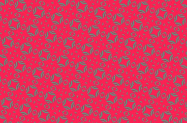 Kırmızı bir arka plan üzerinde yeşil desenleri. 16