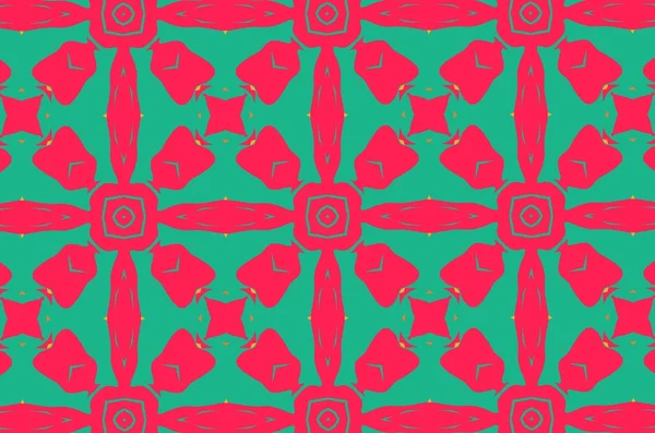 Πράσινο μοτίβα σε κόκκινο φόντο. 26 — Φωτογραφία Αρχείου