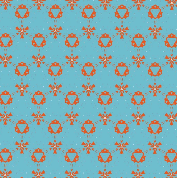 Orangefarbene Muster auf blauem Hintergrund. 3 — Stockfoto