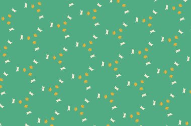 Yeşil ve bej öğelerle süsleme. 4