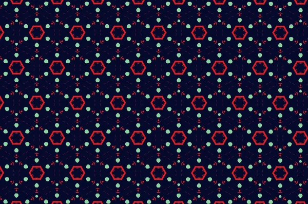 Red patterns on a black background. 3 — Stock Photo, Image