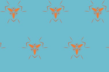 Bir mavi arka plan deseni bej. 8