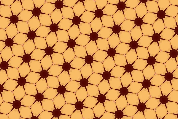 Ornament with brown and yellow patterns. 9 — Stock Photo, Image
