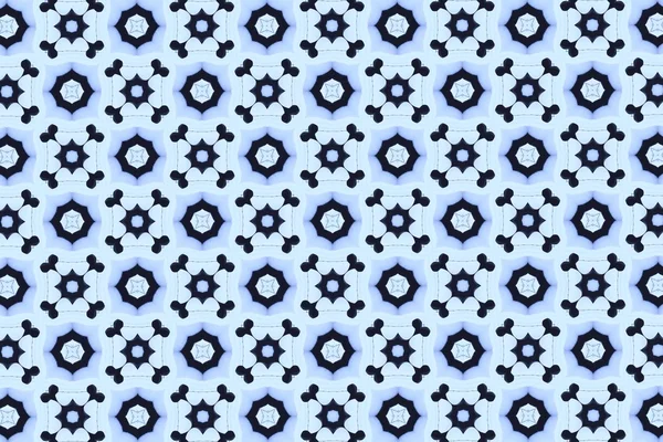 Mavi bir arka plan üzerinde siyah desen. 3