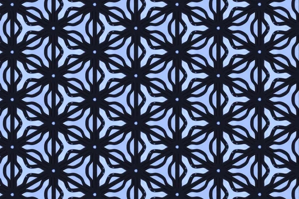 Black pattern on a blue background. 9 — Stock Photo, Image