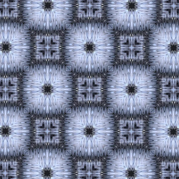 Ornamento com padrões preto, azul e cinza. 7 — Fotografia de Stock