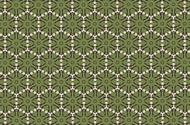 Yeşil süsleme desenleri ile. 2