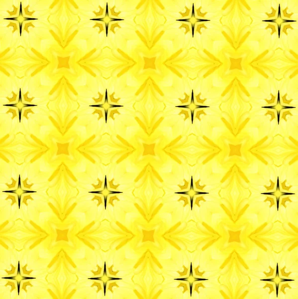 Adorno amarillo con patrones. 7. — Foto de Stock