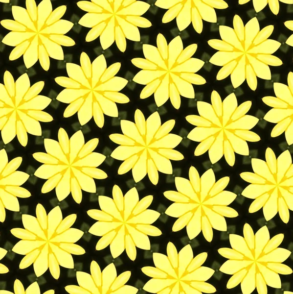 Żółty wzór na ciemnym tle. 3 Obrazek Stockowy