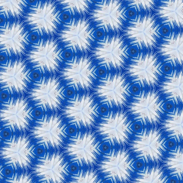 Das weiße Muster auf blau. — Stockfoto