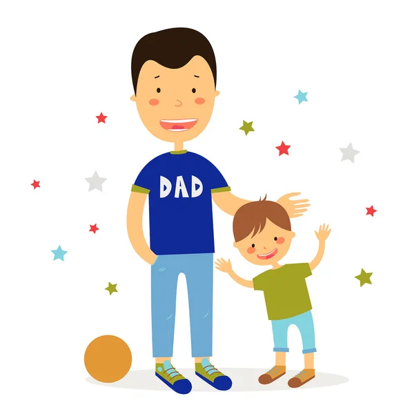 Μπαμπάς με γιο — Διανυσματικό Αρχείο