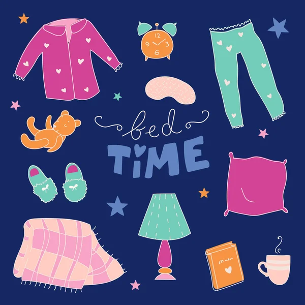 Bedtime Illustrazione a colori — Vettoriale Stock