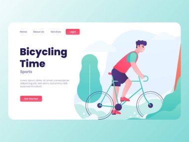 Bisikletli bir adam olan 