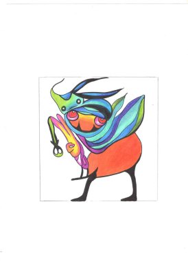 Uzayın ve diğer gezegenlerin görüntüleri. Hayali karakterler, fantastik insanlar, peri hayvanlar ve canlanan nesneler.