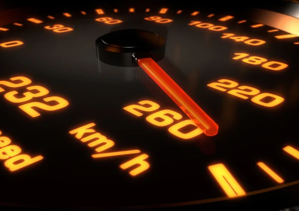 bir araba hız 260 km kadar iğne ile 3D çizimi
