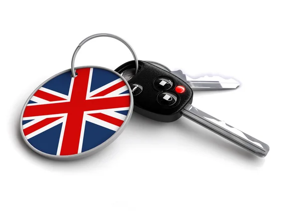 Car Key with keyring — Stock Photo, Image