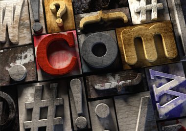 Ahşap baskı bloklar ulr .com kavramı web etki alanı adı için formu