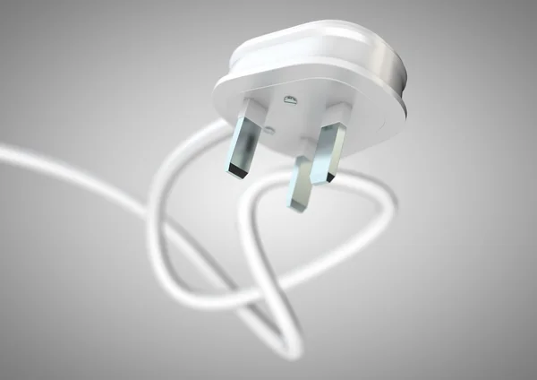 Elektrikli cihaz fişi elektrik kablosuna bağlı. Güçlü