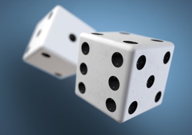 İki die (zar) orta havada haddeleme ele geçirdi. CA'larının zar atma