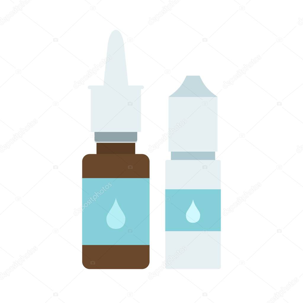 Nasal Drops, color vector icon, illustration isolated on white background.