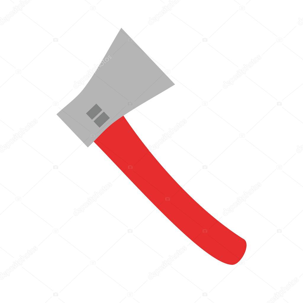 Hatchet axe, color vector illustration isolated on white background.