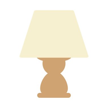 Masa lambası, beyaz arkaplanda renkli simge.