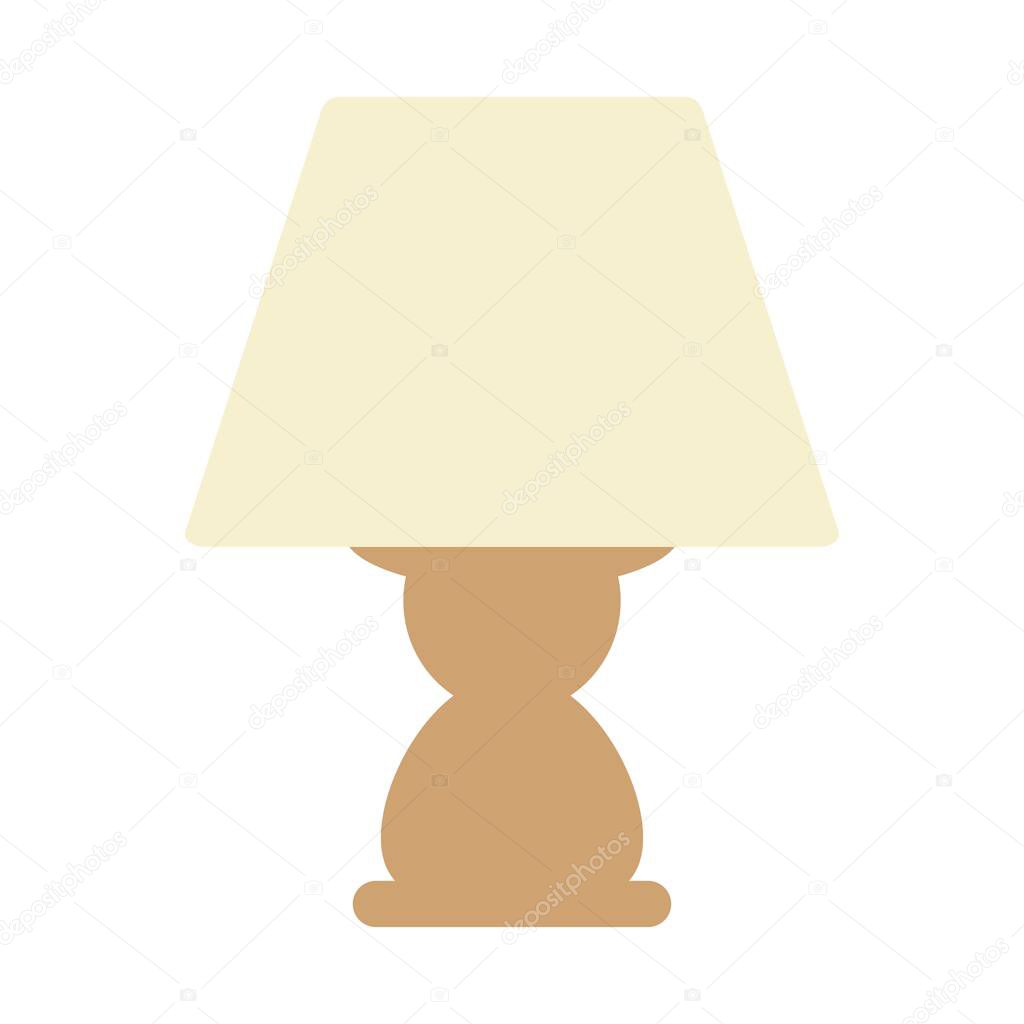 Table lamp, colored icon on a white background.