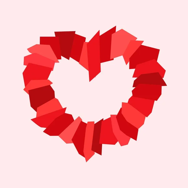 Coeur Créatif Inhabituel Sur Fond Rose Pour Saint Valentin Image — Image vectorielle
