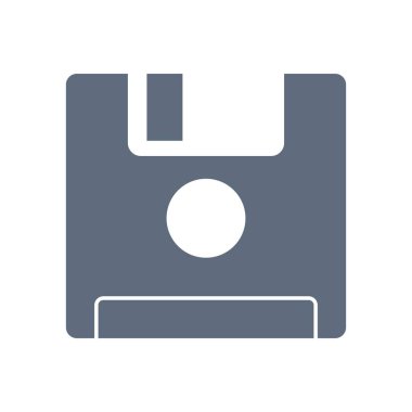 Disket, beyaz arkaplanda izole edilmiş basit vektör simgesi.