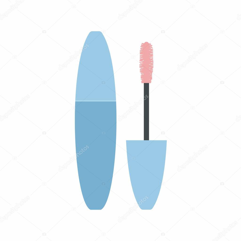 Mascara, color vector illustration isolated on white background.