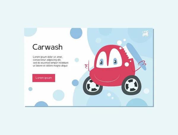 Autowaschanlage Corporate Identity Für Eine Autowaschanlage Autowaschanlage Design Für Website — Stockvektor