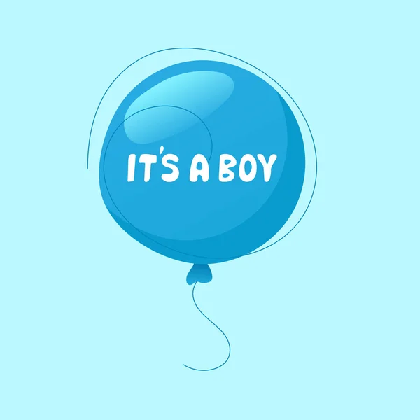 Boy Inscription Blue Balloon Boy Design Pregnant Women Shirts Baby — Stock Vector