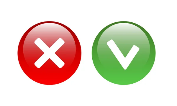 Marca Cancela Los Iconos Cruzados Iconos Vectoriales Colores Aislados Sobre — Archivo Imágenes Vectoriales